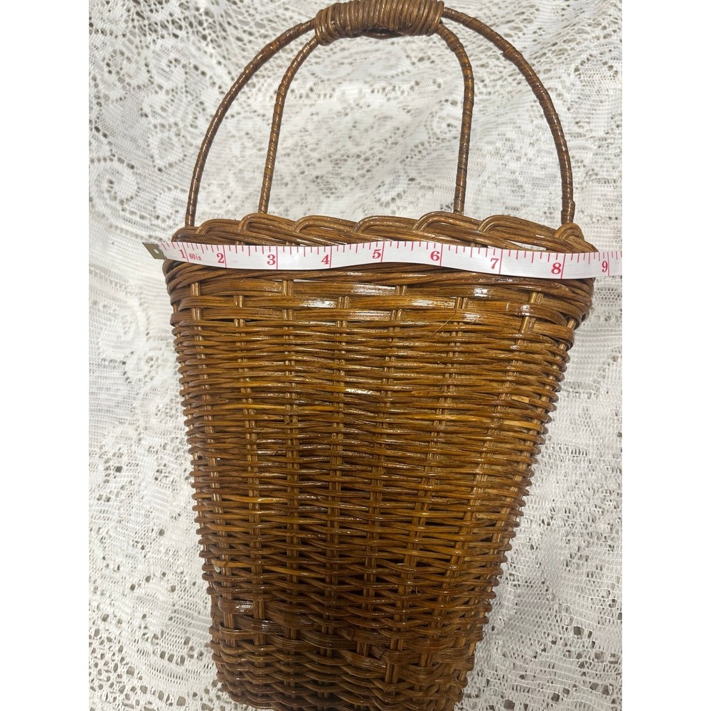 woven hanging wall basket farmhouse - Picture 5 of 6